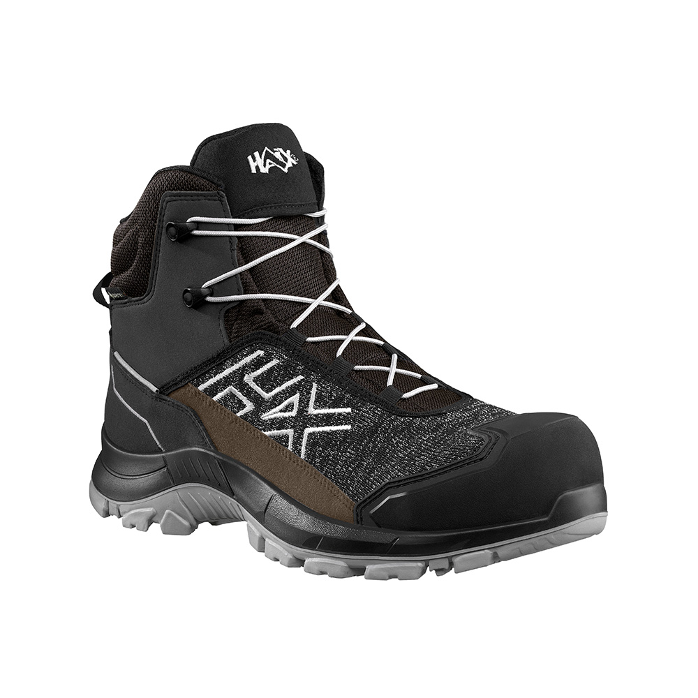Stiefel, Wanderschuhe, Stiefel Boots, Mischmaterial, Grau Schwarz