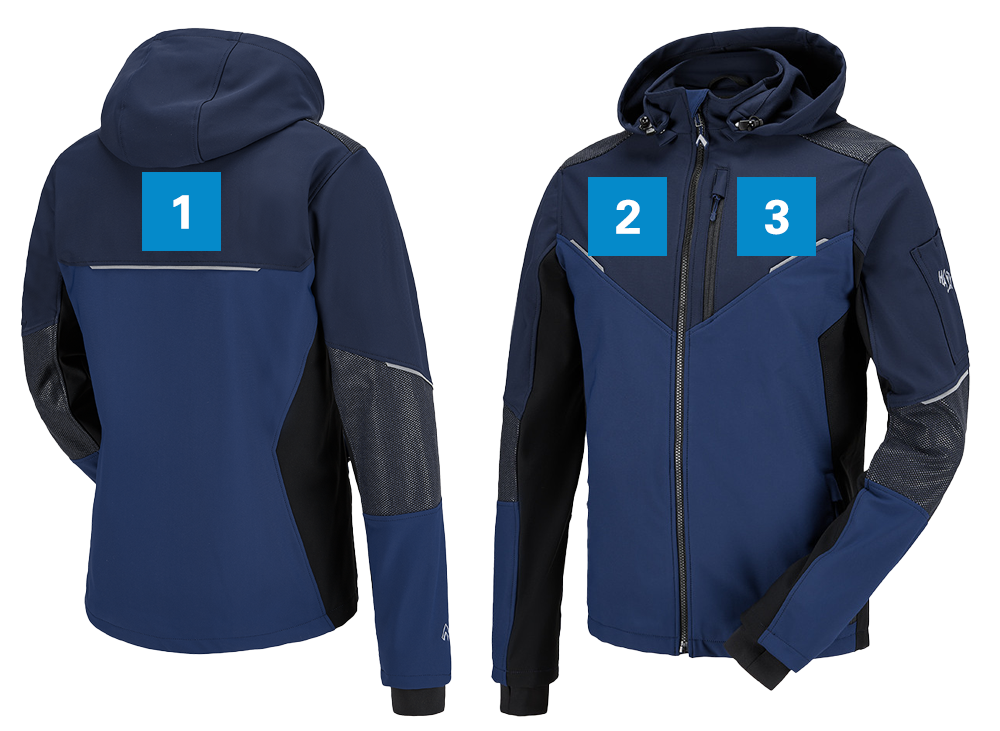 Jacke mit Veredelungsposition
